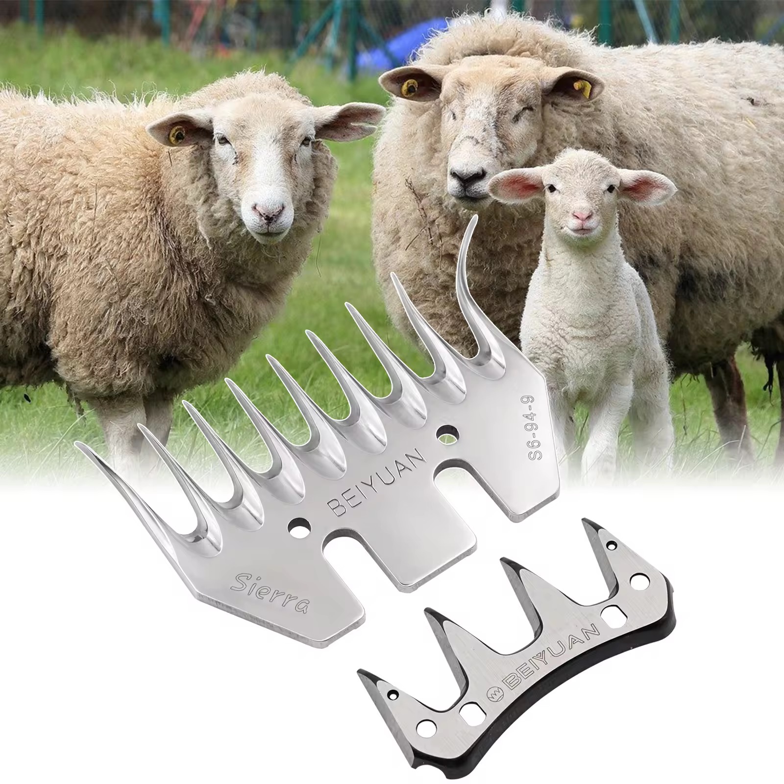 BEIYUAN 9Teeth  Curved Shearing Combs